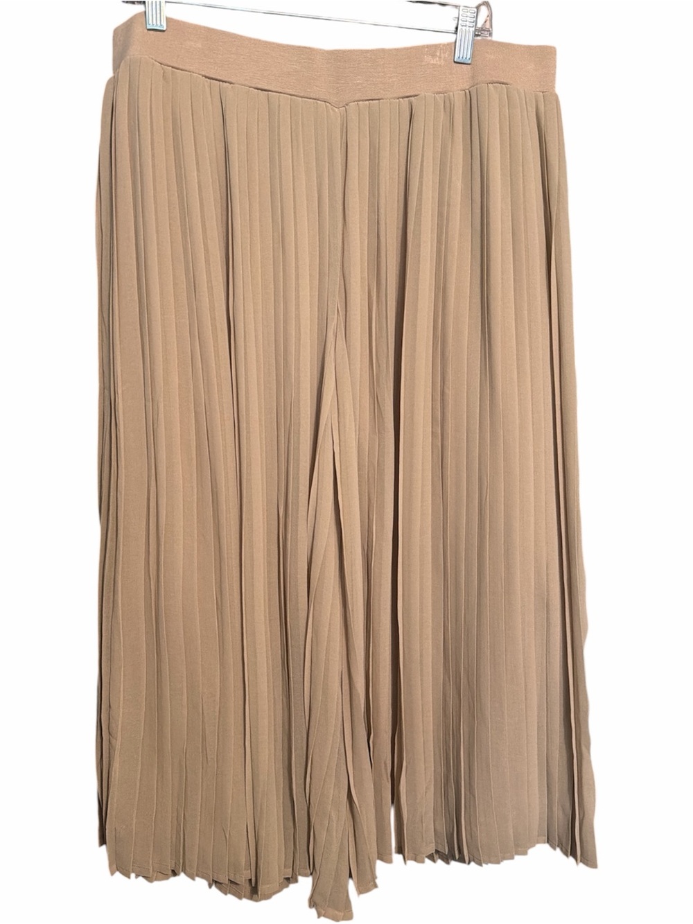MARLAWYNNE LAYERS Wide leg lined tan pants XL Petite
